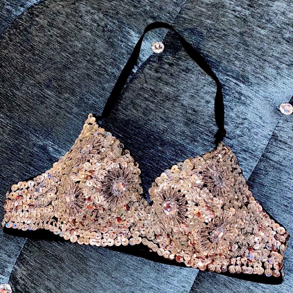 Embroidered Bra, BELLY Dance top